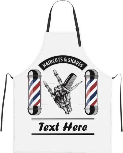 Miniatura 26 de Delantal de barbería personalizado para hombres, delantal de peluquería personalizado con bolsillos, delantal ajustable personalizado para peluquería