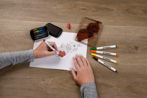 Miniatura 6 de Artesprix Almohadilla de tinta de sublimación para manualidades, estampado y pintura, marrón