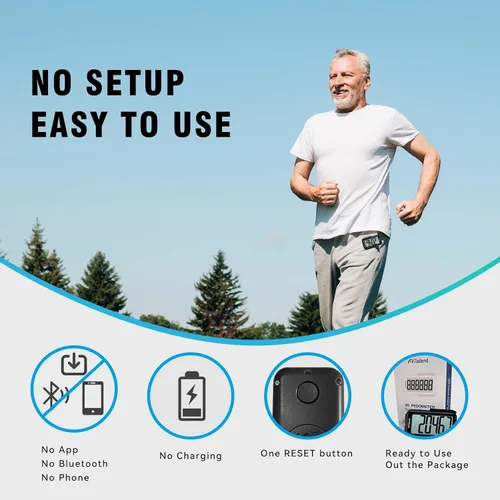 Miniatura 4 de Podómetro para caminar, podómetro súper portátil con precisión para niños, mujeres y personas mayores, contador de pasos 3D para caminar, rastreador