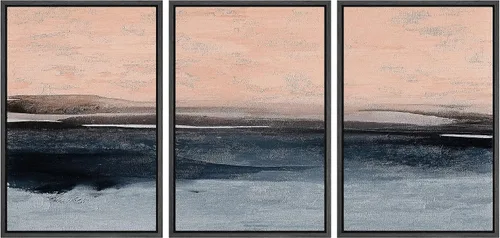 Miniatura 59 de NWT Lienzo enmarcado para pared, juego de arte en acuarela pastel, bosque de montaña oscura, naturaleza silvestre, ilustraciones de arte moderno