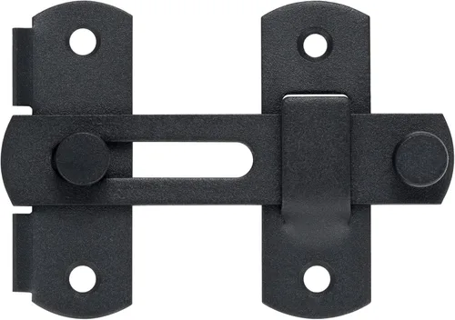 Miniatura 5 de INIRET 6 paquetes de pestillos para puerta de granero, 3.93" x 2.75", acero inoxidable negro mate, pestillo abatible para puerta de granero/portón