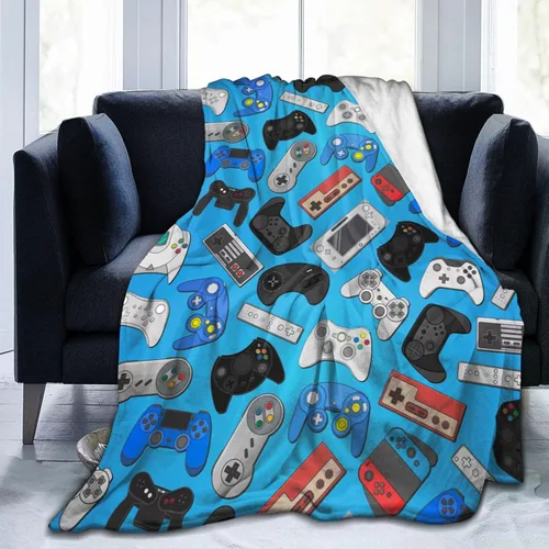 Miniatura 11 de Manta para Jugar Video Juegos, Gamer Cool, Manta Suave para Cama, Ropa de Cama Cálida, Acogedora, de Felpa, Manta de Franela y Forro Polar, Regalos
