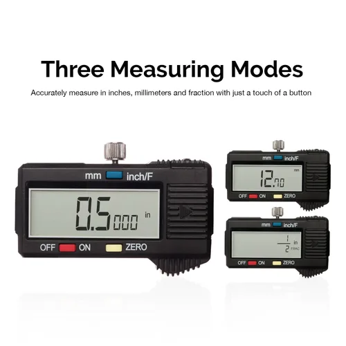 Miniatura 3 de NEIKO 01409A - Calibrador digital electrónico de 12 pulgadas Pantalla extragrande 0-12 pulgadas Conversión de pulgadas/fracciones/milímetros