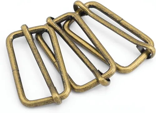 Miniatura 34 de CooBigo Paquete de 25 hebillas deslizantes ajustables de metal de 1 pulgada, ajustador rectangular Tri-Glide, deslizador de correa de tirantes