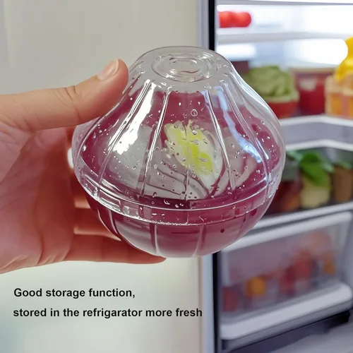 Miniatura 3 de Contenedores de almacenamiento reutilizables para cebolla y tomate, conservadores de frescura con tapa transparente organizador para refrigerador