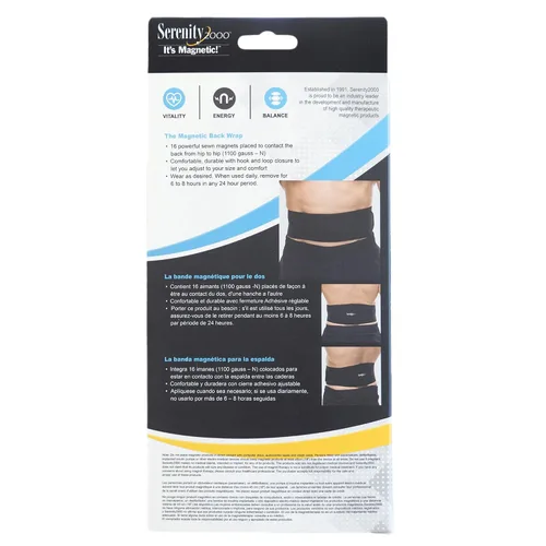 Miniatura 6 de SERENITY2000 - Envoltura magnética de terapia para espalda baja - Soporte lumbar ajustable para ciática y alivio del dolor - 16 x 1100 imanes Gauss