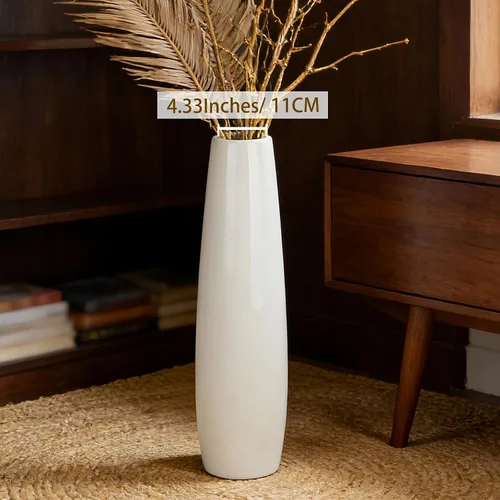Miniatura 7 de White - Florero de cerámica de 28 pulgadas de alto, jarrones decorativos grandes para decoración moderna del hogar, sala de estar, jarrón grande