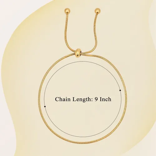 Miniatura 6 de Yowivon Pulsera de oro refinada ajustable, pulsera de perlas chapada en oro de 14 quilates, sin deslustre, joyería de oro para mujeres, mamá