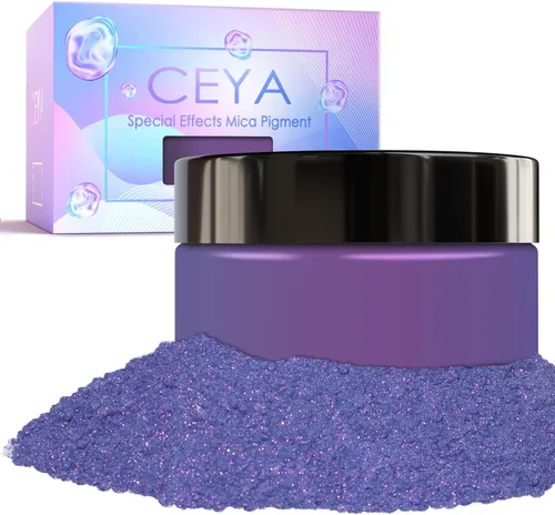 Miniatura 8 de Ceya Polvo de mica camaleón, 1.8 onzas/1.76 oz de polvo cromado Midnight Dream Chrome, pigmento de cambio de color con efecto nacarado de grado