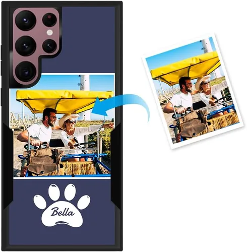 Miniatura 25 de Funda protectora personalizada para Samsung Galaxy S22 Ultra 5G (versión 2022), funda protectora de doble capa resistente con múltiples fotos, a