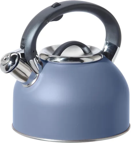 OGGI Hervidor de té para estufa, 64 onzas/1.9 litros, acero inoxidable con silbato fuerte, hervidor de agua caliente ideal y caldera de agua, color
