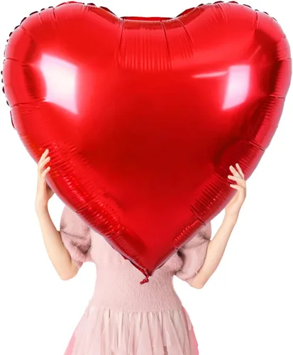 8 globos de corazón rojo enorme de 36 pulgadas, globos románticos de papel de aluminio de corazón grande, globos de San Valentín para bodas,
