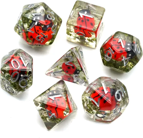Miniatura 20 de Cusdie Dados DND de 7 troqueles, juego de dados poliédricos rellenos de animales, para juegos de rol, dados D&D (perro gris)