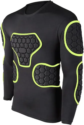 Miniatura 6 de Conjunto de equipo de protección de fútbol acolchado para hombre, traje de entrenamiento para fútbol, baloncesto, paintball, protector de costillas