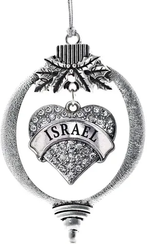 Miniatura 65 de Inspired Silver Adornos festivos de dije de corazón pave de plata con circonitas cúbicas