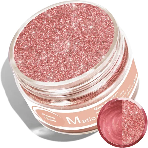 Miniatura 15 de Matio Polvo de Mica Gris para Resina Epoxi, 1.8oz/50g Polvo de Mica de Efecto Nacarado Pigmento de Color Natural para Fabricación de Jabón, Bomba