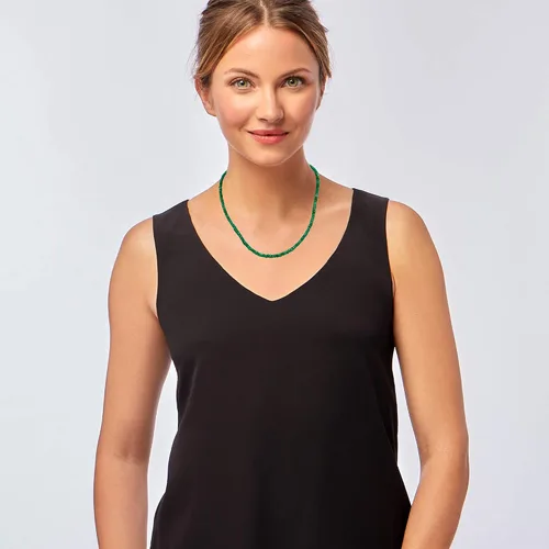 Miniatura 2 de Ross-Simons Collar de cuentas esmeralda de 7000 qt tw en oro amarillo de 14 kt con cierre magnético no conocido