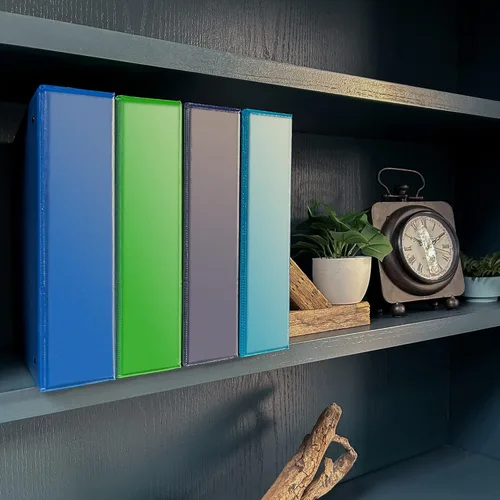Miniatura 504 de Samsill - Carpeta duradera de 5 pulgadas, fabricada en los Estados Unidos, con anillos en D, transparente y personalizable, color blanco