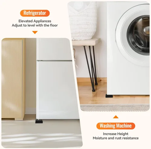 Miniatura 5 de Elevadores de Muebles Resistentes Elevadores de Cama Ajustables Bloques de Elevación 4, 3, 2 pulgadas para Sofá, Sillón, Mesa, Escritorio, Patas