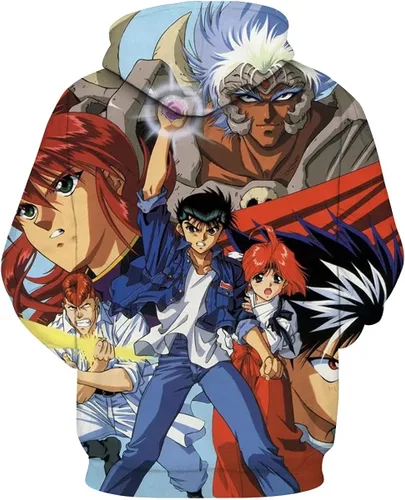 Miniatura 2 de Hisayhe Sudadera con capucha de manga larga con capucha de anime japonés Yu Yu Hakusho