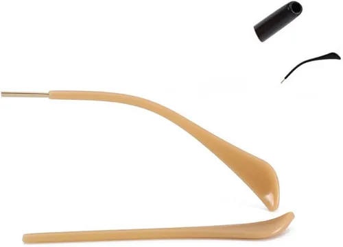 Miniatura 7 de 2 pares de puntas de extremo para lentes de sol, calcetines de oreja, tubo, de plástico, cemento, fundas de repuesto cómodo para piernas de metal