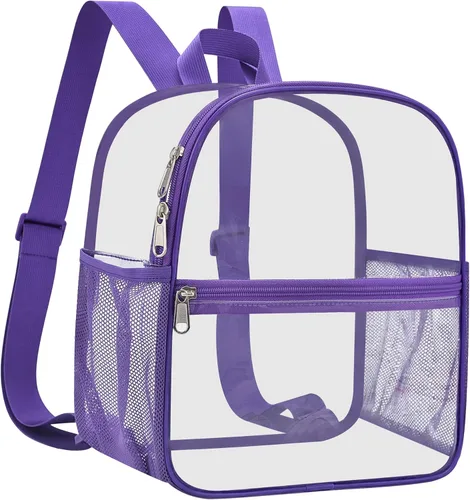 Miniatura 20 de Mochila deportiva transparente para eventos en estadios de 12 x 12 x 6 pulgadas, pequeña para ventiladores, conciertos, playa, trabajo, viajes