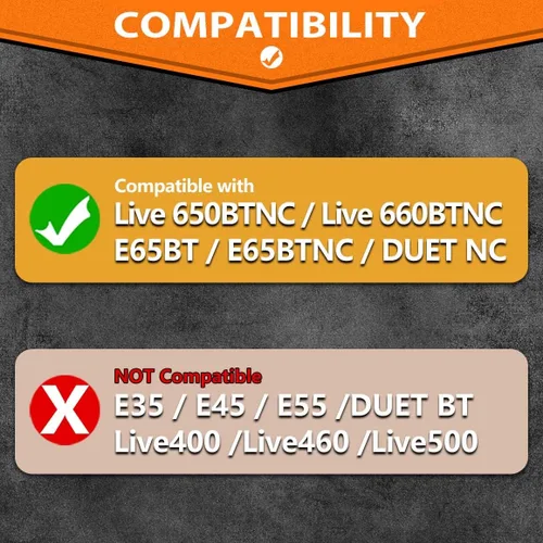 Miniatura 2 de Live 650 BTNC E65BTNC - Almohadillas de repuesto compatibles con JBL E65 E65BTNC/ Duet NC/Live 650BTNC/Live 660 BTNC Headphones I de repuesto