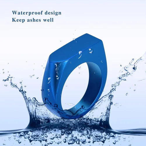 Miniatura 38 de Joyería de cremación para cenizas, geometría, estilo simple, anillo conmemorativo para cenizas, soporte para cenizas con kit de relleno, anillo