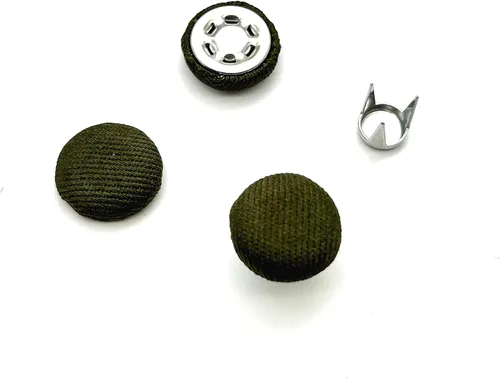 Miniatura 10 de Gorra de béisbol de 5/8 pulgadas / 0.630 in, con botones, botón superior, repuesto para fabricación, suministros de reparación color marrón H155E