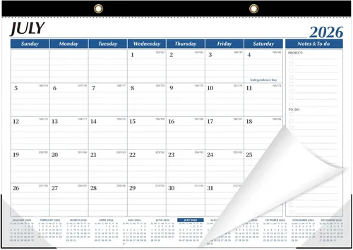 Miniatura 14 de 2026 Calendario de escritorio Calendarios de escritorio 2026-2027 Calendario de pared de 18 meses desde enero de 2026 hasta junio de 2027, papel