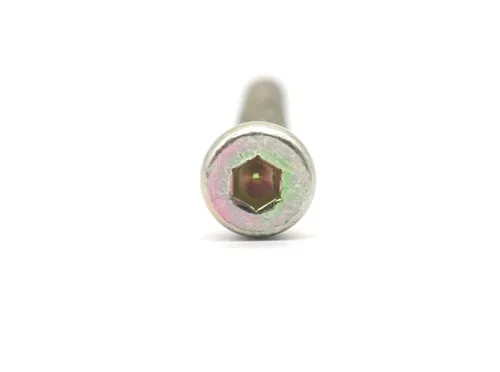 Miniatura 4 de Paquete de 10 tuercas hexagonales M8 x 2.756 in para muebles para cuna, sillas y camas, rosca de 2.008 in, chapado en zinc