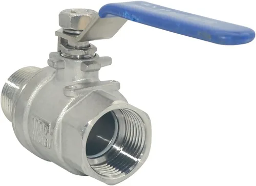 Miniatura 4 de DAN SPEED Válvula de bola de puerto completo macho x hembra S304 de acero inoxidable resistente para agua, aceite y gas, 1000WOG (1 pulgada)
