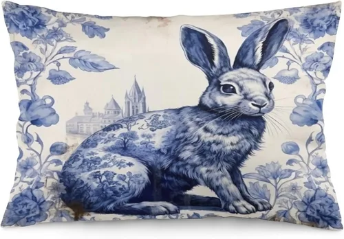 Miniatura 27 de Funda de almohada rústica de 12 x 20 pulgadas, diseño de cabaña en el bosque, súper suave, funda de cojín impresa de doble cara, funda de almohada