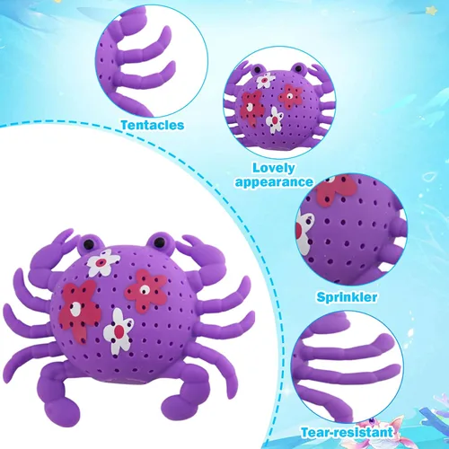 Miniatura 3 de 12 bolas de agua de pulpo para niños, juguetes sensoriales para aliviar el estrés flotante para piscina, playa, baño, juguete de bomba de agua