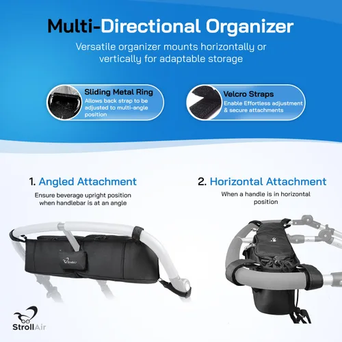 Miniatura 7 de Bolsa organizadora StrollAir, para colocar en un carrito de bebé, color negro