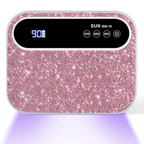 Miniatura 8 de Lámpara LED de uñas, luz de uñas de gel de 126 W, lámpara profesional recargable, 42 cuentas LED UV duraderas, sensor automático, secado rápido