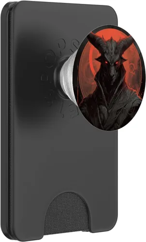 Miniatura 7 de PopSockets de luna oculta satánica Baphomet PopSockets Standard PopGrip