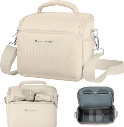 Miniatura 9 de K&F CONCEPT Bolso de bandolera para cámara pequeño estuche cruzado para cámara DSLR/SLR/Cute compacto Bolsos de hombro para fotografía
