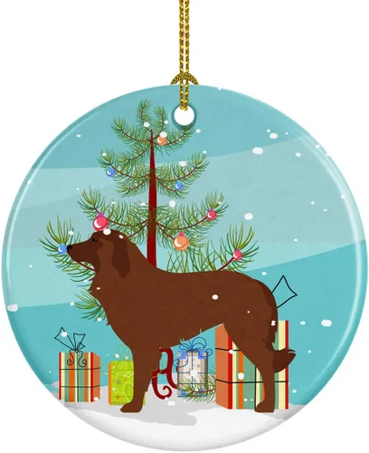 Miniatura 61 de Caroline's Treasures Bulldog inglés «Merry Christmas» adorno de cerámica para árbol de Navidad, decoración colgante para el hogar, Navidad, fiestas