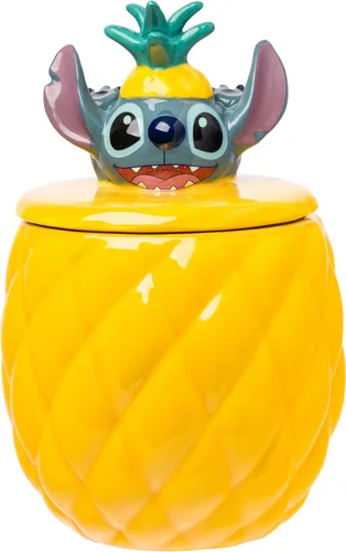 Miniatura 23 de Silver Buffalo Disney Alicia en el País de las Maravillas Flores y Setas Tarro de Vidrio para Galletas, Snacks y Dulces con Tapa (Pequeño)