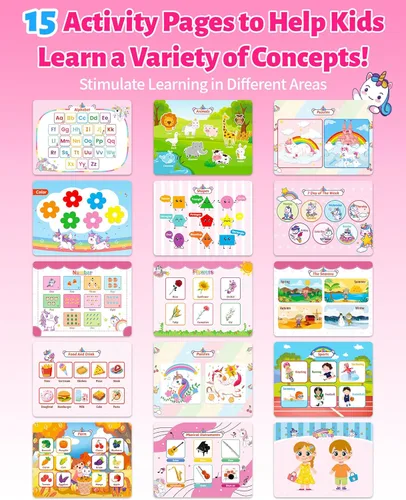 Miniatura 4 de Benresive Libro de actividades de aprendizaje preescolar Montessori para niños pequeños de 3 a 5 años, juguetes educativos sensoriales de viaje