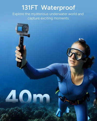 Miniatura 7 de SJCAM SJ11 Cámara de acción subacuática 4K, 5G WiFi, 154 ° FOV con HDR activo, snorkel de 30M, cámara deportiva de estabilización de 6 ejes