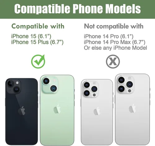 Miniatura 2 de Protector de lente de cámara compatible con iPhone 15 y 15 Plus, cubierta de cámara de vidrio templado de dureza 9H, Ultra HD, antiarañazos, fácil