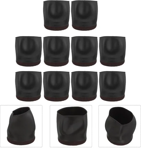 Miniatura 6 de Angoily Fundas para patas de silla, 10 unidades, tapones para ruedas de cama, tapones de rueda para muebles rodantes, protector de piso de madera