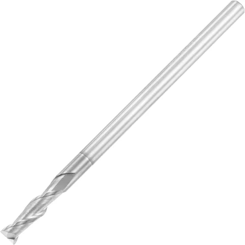 Miniatura 13 de uxcell Fresa de extremo de nariz cuadrada, punta de 0.079 in de diámetro de carburo sólido sin recubrimiento, fresadora CNC de 2 flautas en espiral