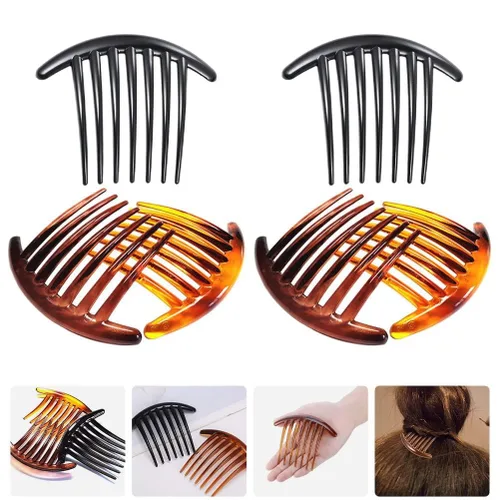 Miniatura 2 de 3 peines laterales de plástico para el cabello, peine giratorio francés de 7 dientes, accesorios de peine de clip, clips de peines laterales