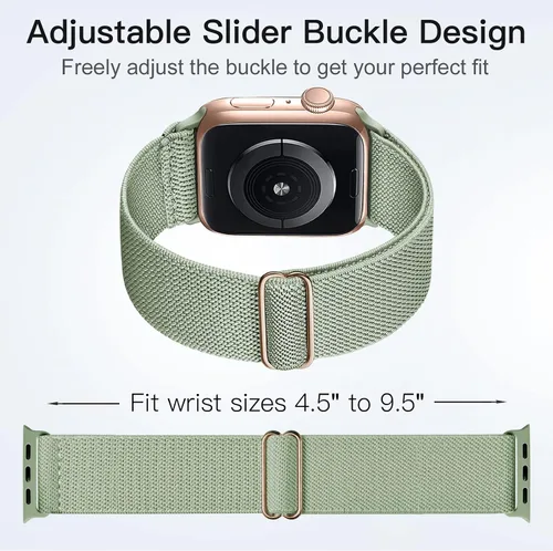 Miniatura 2 de 5 Pack de bandas elásticas de nylon compatibles con Apple Watch de 40 mm, 41 mm, 42 mm, 44 mm, 45 mm, 46 mm, 49 mm, 38 mm para mujeres y hombres