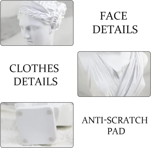 Miniatura 8 de Norrclp Estatua griega de Diana de 12.5 pulgadas, escultura clásica de busto romano de mitología griega para decoración del hogar