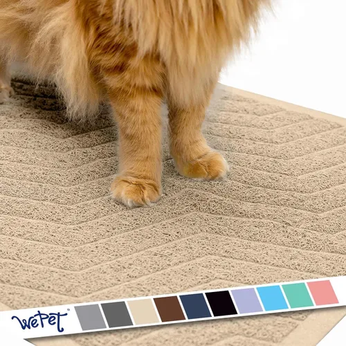 WePet Tapete para caja de arena para gatos (No. 02-2), almohadilla de PVC de alta calidad, alfombra de captura duradera, libre de ftalatos,
