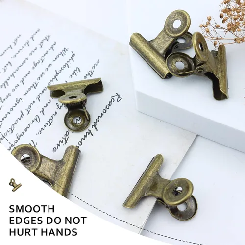 Miniatura 5 de 20 clips metálicos para carpeta de bulldog, abrazaderas de papel con bisagras de 1.2 pulgadas para bolsas de alimentos, fotos, manualidades de arte